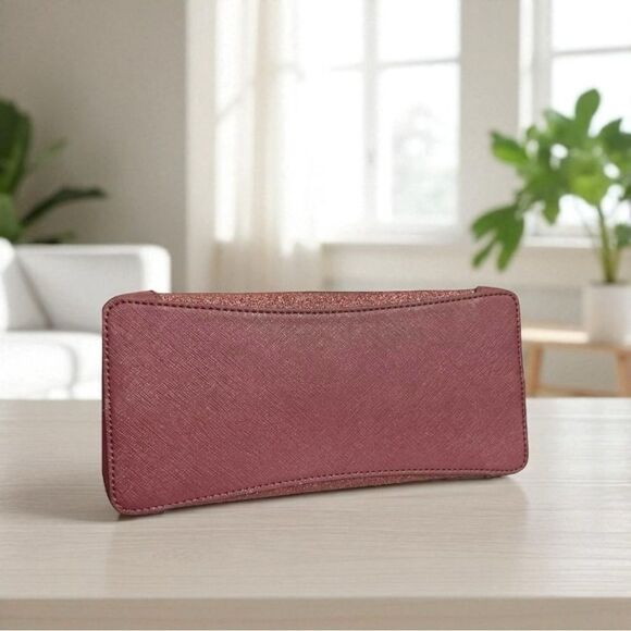 Kate Spade Shimmy Glitter Lola Satchel — Deep Nova Burgundy - Picture 3 of 10